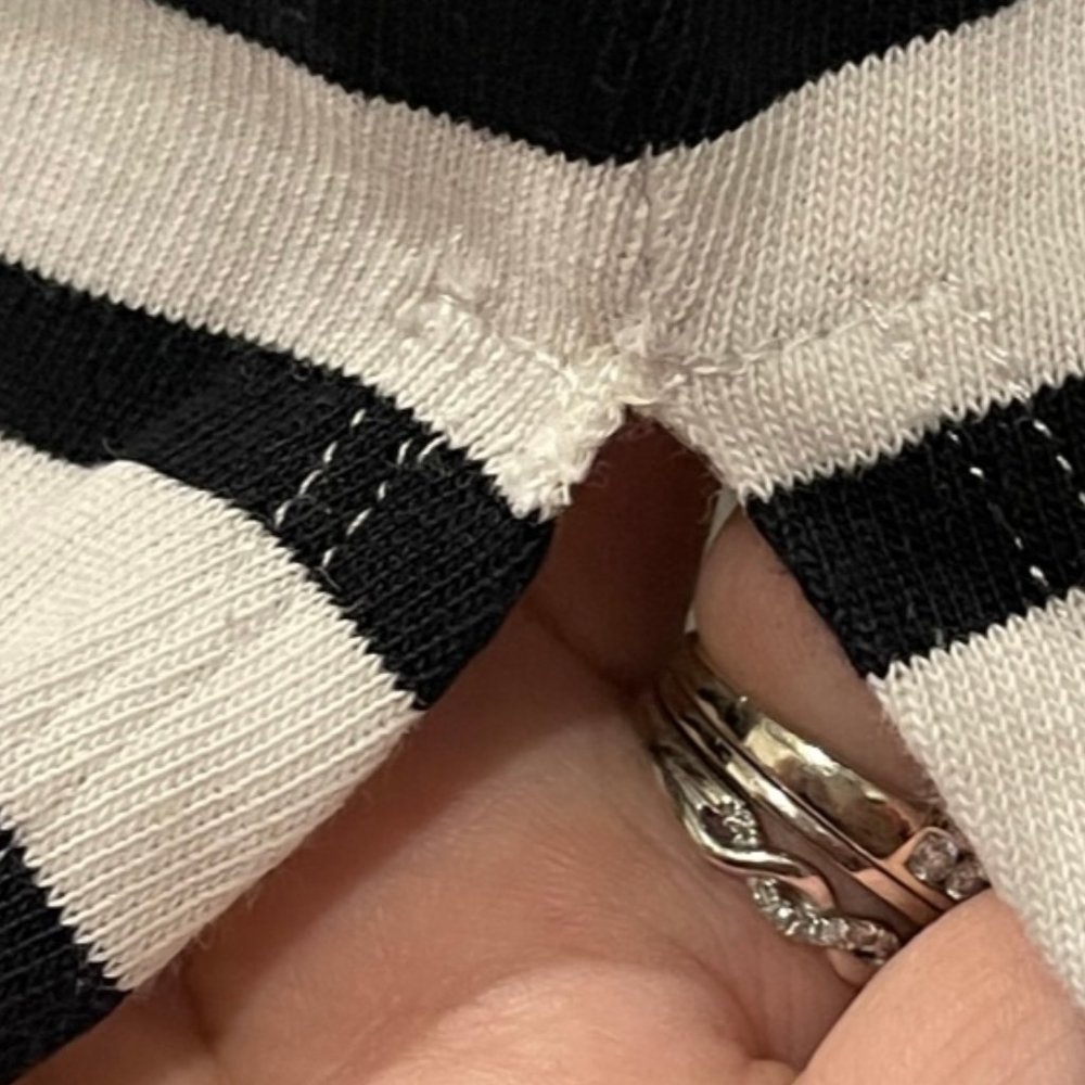 MADEWELL Black And White Striped Mini Dress - Picture 5 of 5